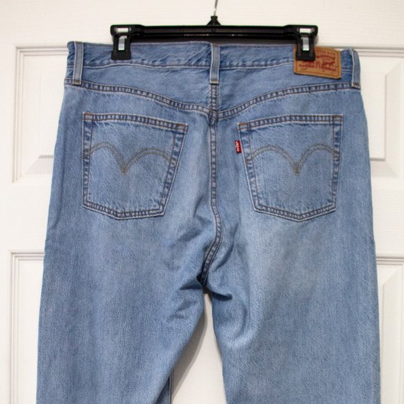 Levis Original 501 Jeans Distressed High Rise - Picture 3 of 7